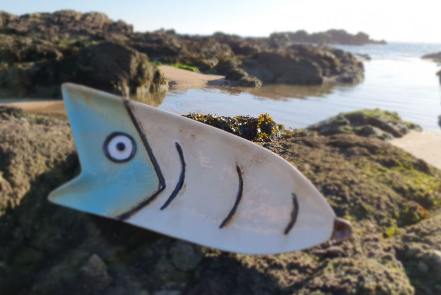 Plat poisson comic vert 