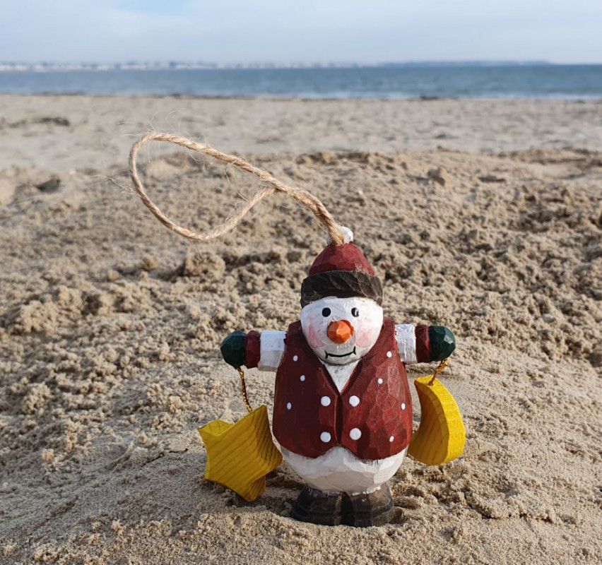 Bonhomme de neige bois 