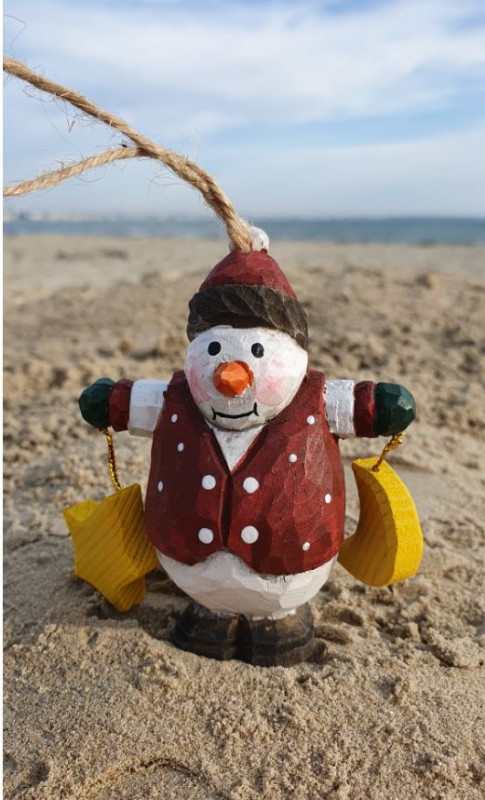 Bonhomme de neige bois 