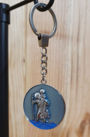 porte clé Saint Christophe vintage en métal